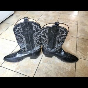 Dan Post black cowboy boots | size 13D | big+tall